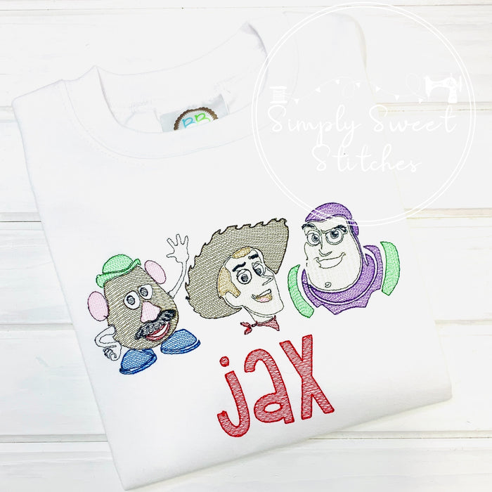 2282 - TOY FRIENDS - SKETCH CHILD SHIRT