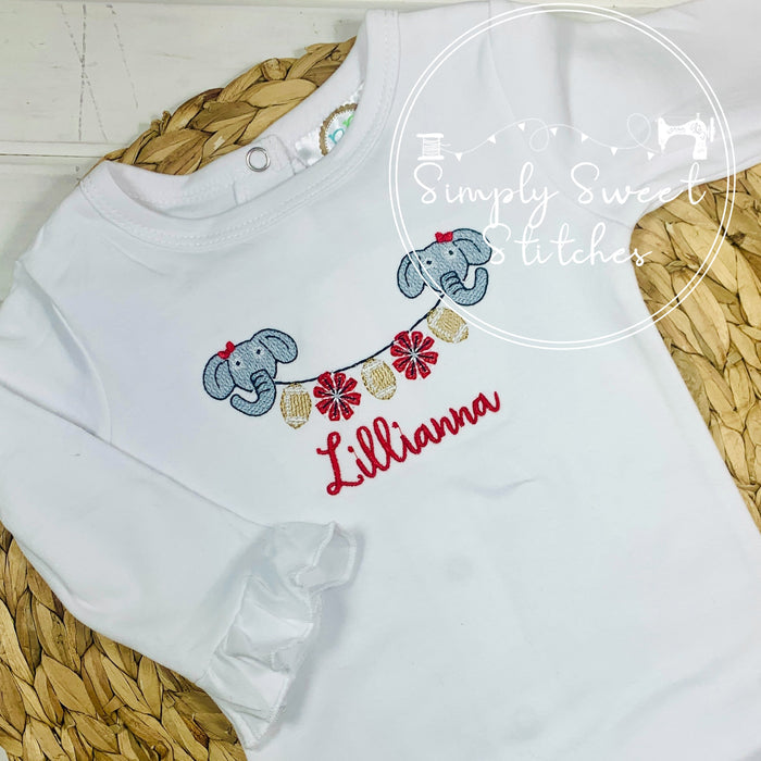 2358 - ELEPHANT GIRL BUNTING - SKETCH CHILD SHIRT