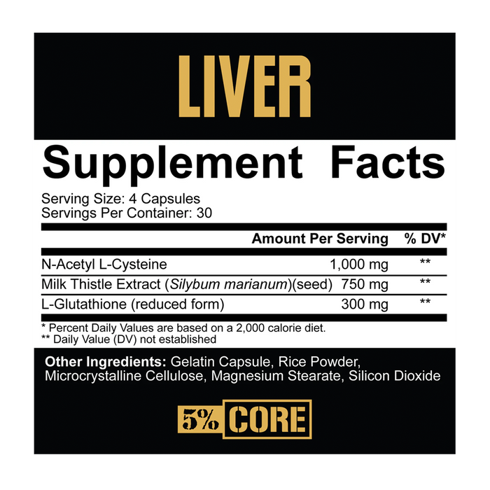 5% Nutrition - Core Series: Liver - 120 Capsules