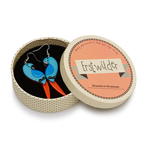Erstwilder Bree's Birds Parrot Earrings Box
