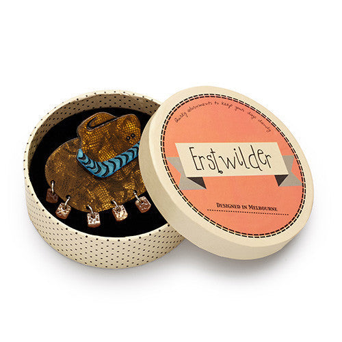 Erstwilder What A Corker Cork Hat Brooch Pin Box