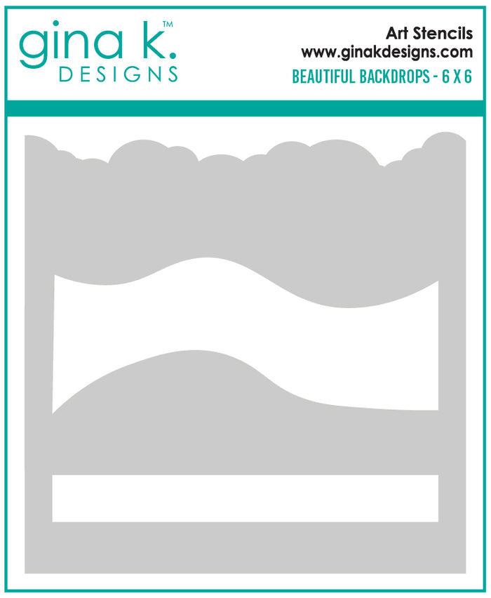 Gina K. Designs - Stencil - Beautiful Backdrops. Available at Embellish Away located in Bowmanville Ontario Canada.