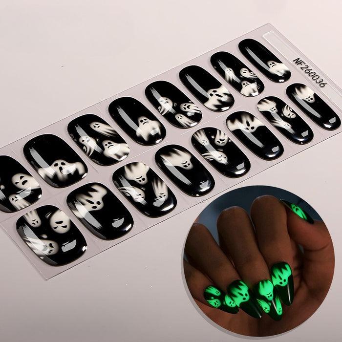 Halloween luminous semi-curable gel manicure sticker NF260036 luminous model
