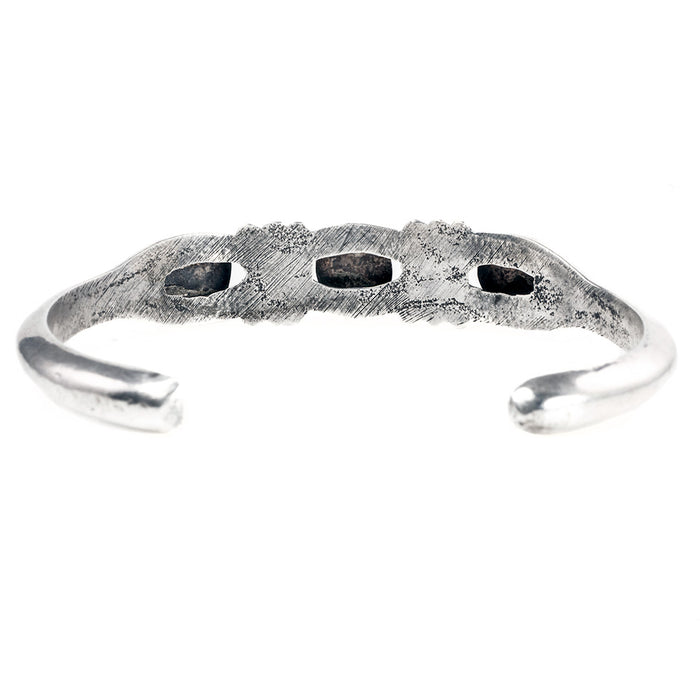 Native American Silver & Coral Cuff
