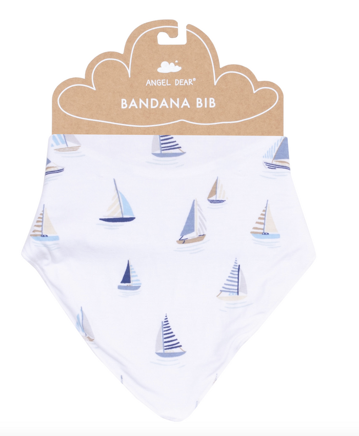 Sailboats Blue Bandana Bib