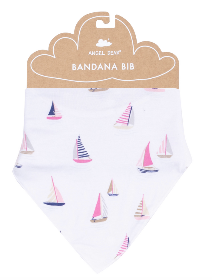 Sailboats Pink Bandana Bib