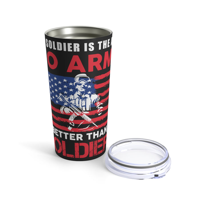 The Soldier's Spirit: 20oz Military Design Tumbler - Empower Your Army with Strength and Unity!