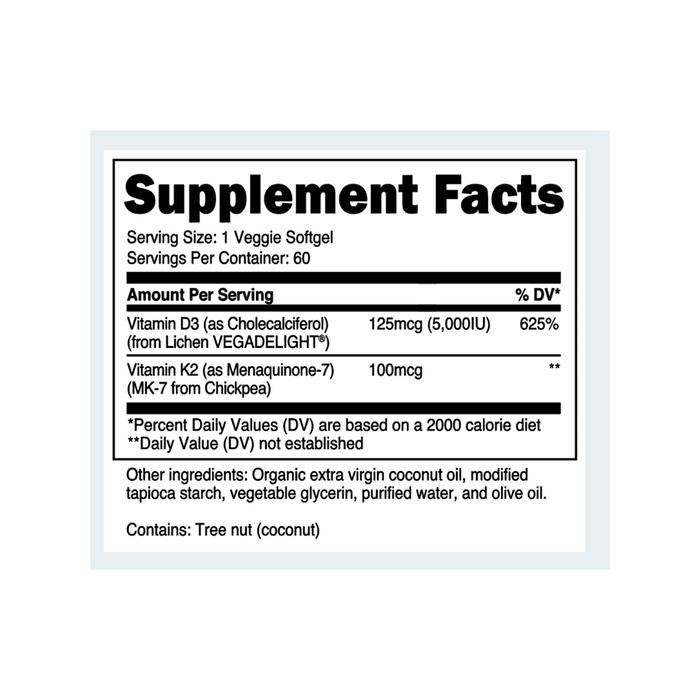 Transparent Labs - D3+K2 - 60 Softgels