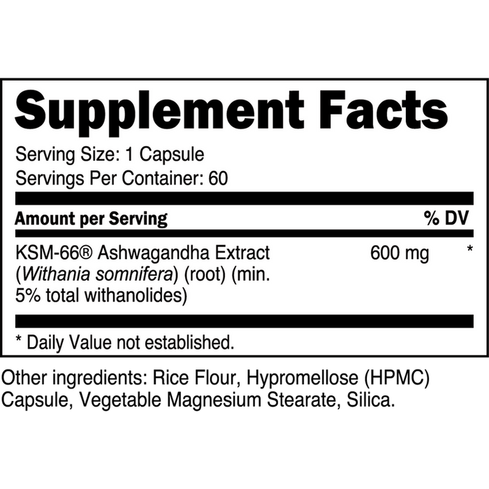 Transparent Labs - KSM-66 Ashwagandha - 60 Capsules