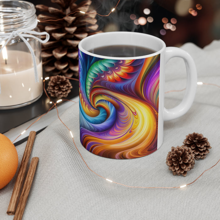 Tye Dye Swirls & Ripples #1 Ceramic 11oz AI Decorative Mug