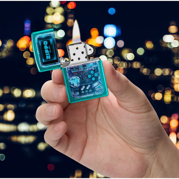 Zippo Lighter: Game On Design - Candy Teal 47434