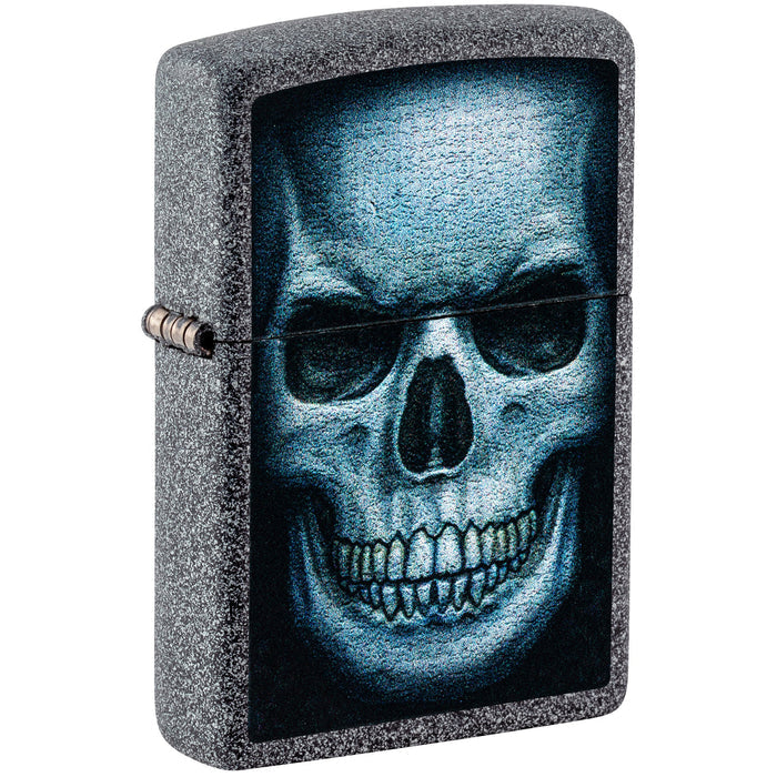 Zippo Lighter: Stone Skull Design - Iron Stone 47464