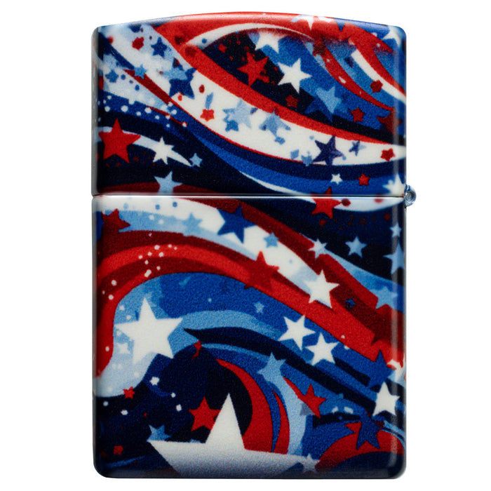 Zippo Lighter: USA, Stars and Stripes Pattern - 540 Color 46633