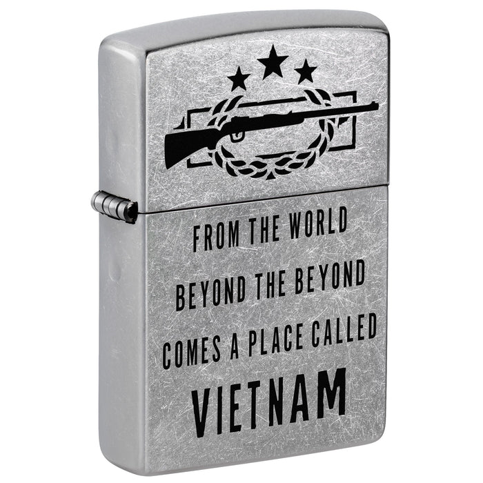 Zippo Lighter: Vietnam War Trench Art, Rifle - Street Chrome 81832