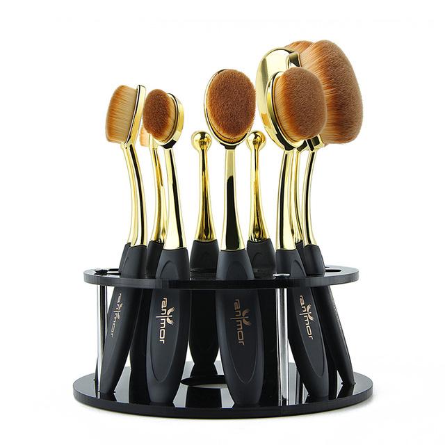 10 PIECE OVAL BRUSH SET x