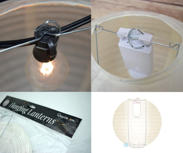 12-Pack 24 Inch Water Blue Parallel Ribbing Round Paper Lantern - Luna Bazaar | Boho & Vintage Style Decor