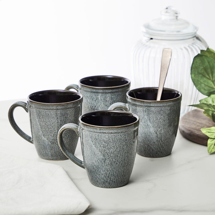 16 Piece Black Knox Stoneware Dinner Set