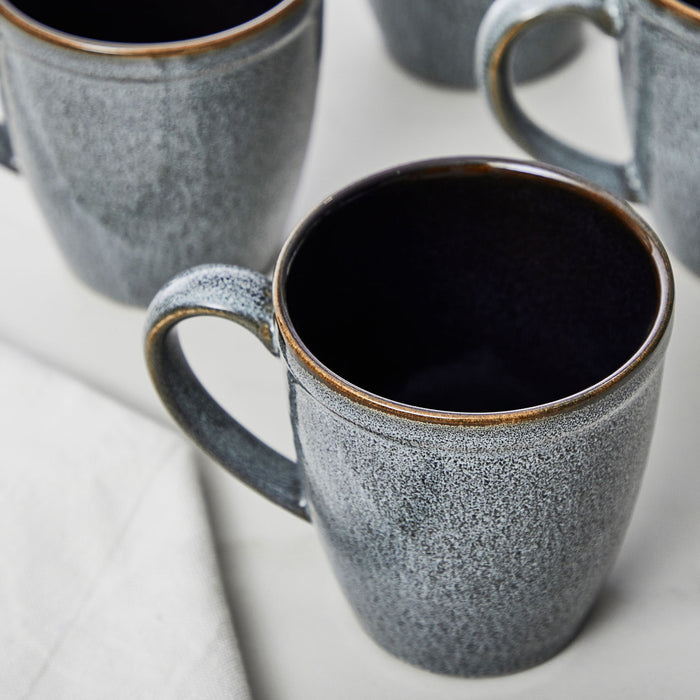 16 Piece Black Knox Stoneware Dinner Set