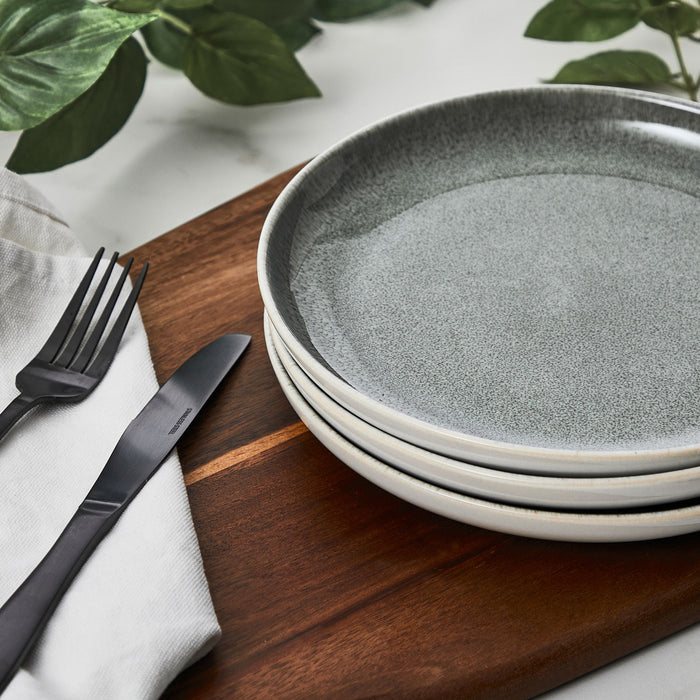 16 Piece Olive & White Nova Stoneware Dinner Set