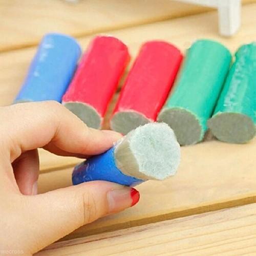 2 Pcs Magic Stainless Steel Cleaning Brush Stick Metal Rust Remover x