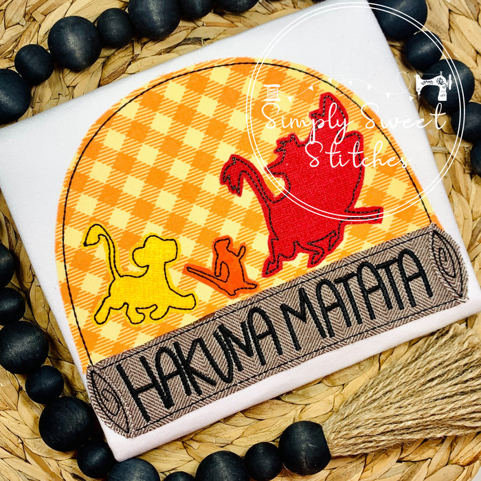 2412 - HAKUNA MATATA - APPLIQUE CHILD SHIRT