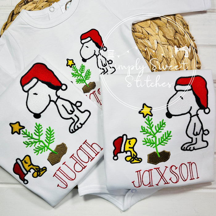 2430 - YELLOW BIRD AND PEANUT PUP - SKETCH CHILD SHIRT