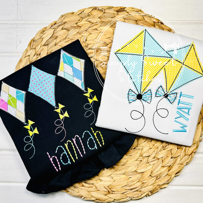 2478 - FLY A KITE - APPLIQUE CHILD SHIRT
