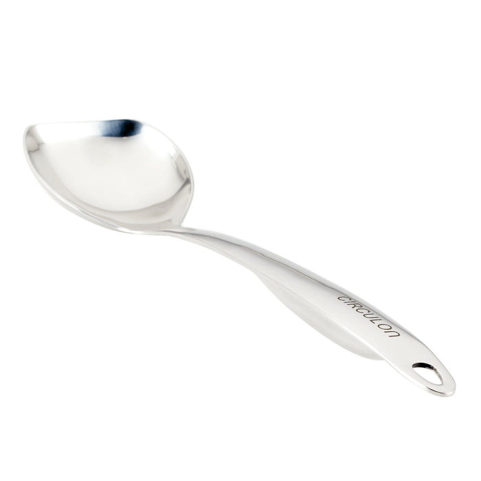 Introducing the 3-Piece Kitchen Utensils Set: This collection includes a stylish serving spoon with a sleek curved design, complete with a polished stainless steel finish and an ergonomic handle for comfortable use. It's an ideal upgrade to your stainless steel kitchen tools, and its dishwasher-safe feature ensures effortless cleaning.