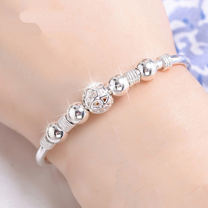 3 Style New 925 sterling silver Lucky Charm Bracelet Cuff Bracelets For Women Bangles Fashion Jewelry Pulseira