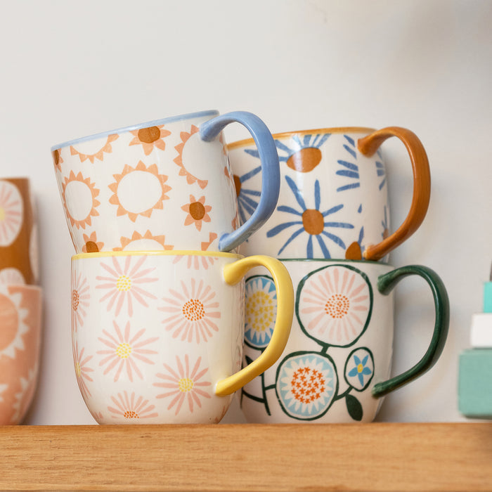 4 Piece Aster 330ml Stoneware Mug Set