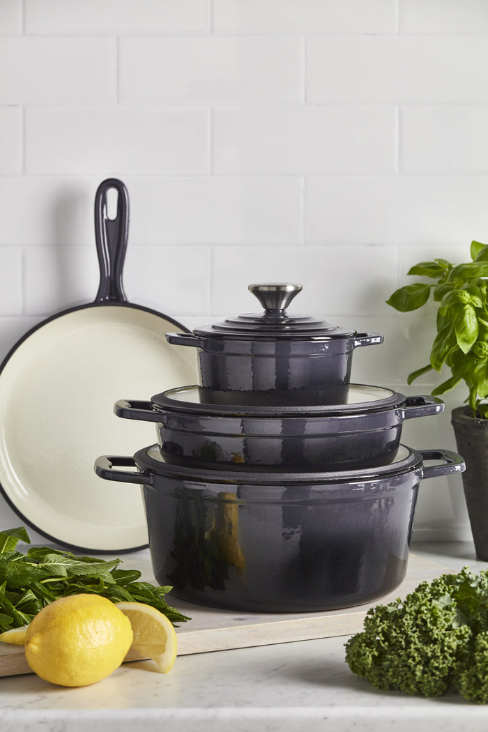 4 Piece Black Xanten Cast Iron Cookware Set