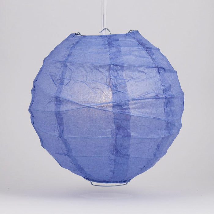 5-Pack 12 Inch Astra Blue / Very Periwinkle Free-Style Ribbing, Hanging Paper Lanterns - Luna Bazaar | Boho & Vintage Style Decor