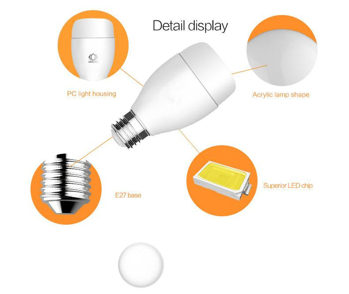 6W E27 240V WIFI Lamp Wireless LED Light Bulb x