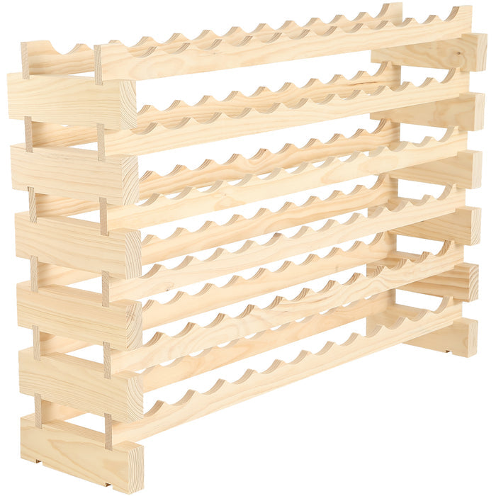 72 Bottle Wood Wine Rack