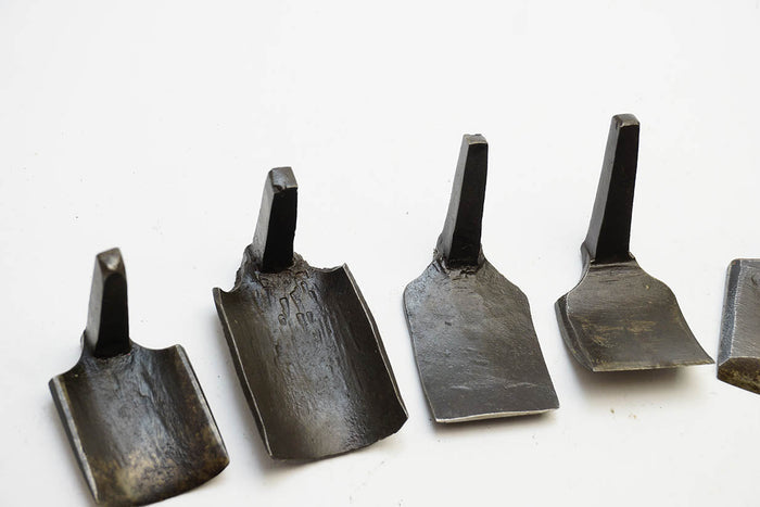 9 VERY UNUSUAL LARGE SPOON / BOWL CARVING CHISELS / ADZE