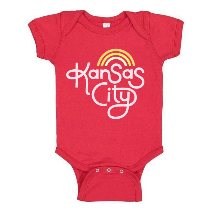 Ampersand Design Studio Kansas City Rainbow Onesie - Red
