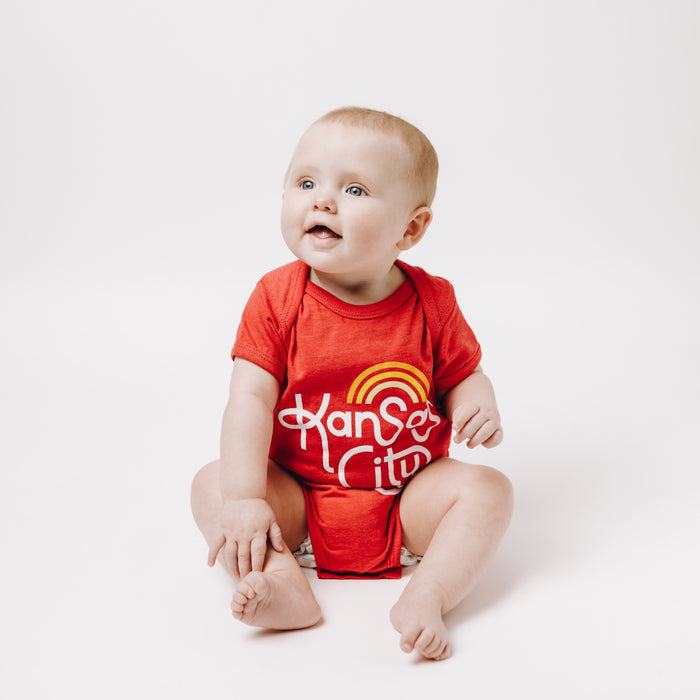 Ampersand Design Studio Kansas City Rainbow Onesie - Red