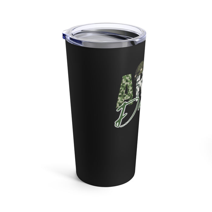 Army Dad 20oz Military Design Tumbler - Black Background