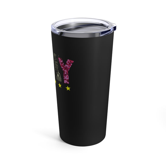 Army Dad 20oz Military Design Tumbler - Black Background