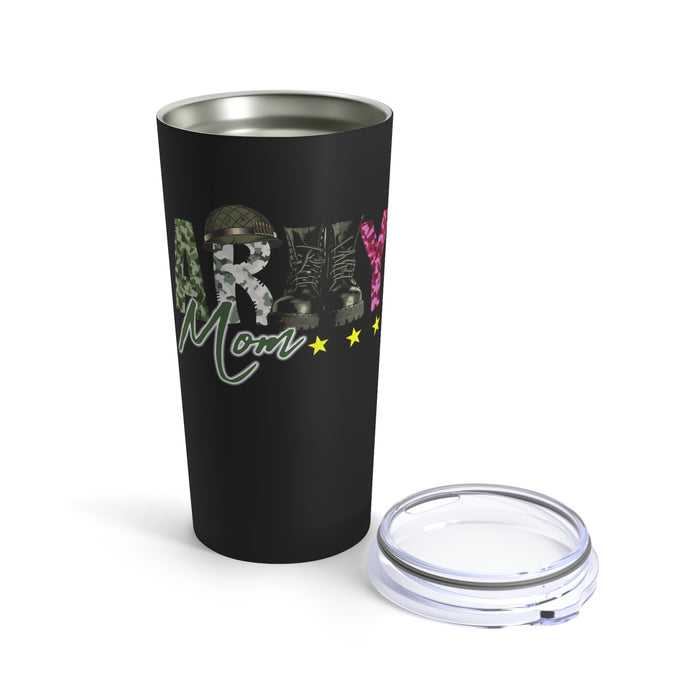 Army Mom 20oz Military Design Tumbler - Black Background