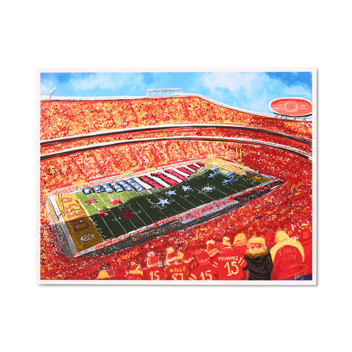 Arrowhead Stadium Flag Print, Liz Vargas
