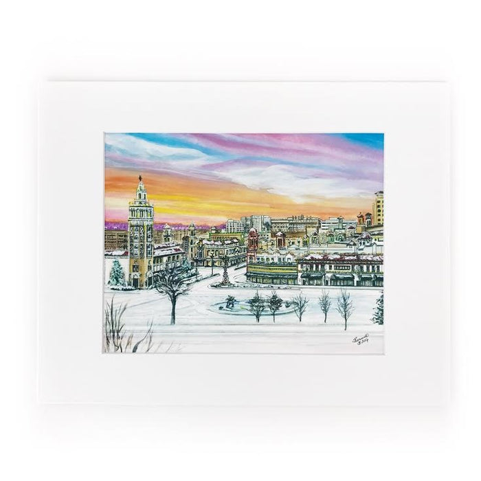 Art From Architecture Plaza Lights Print