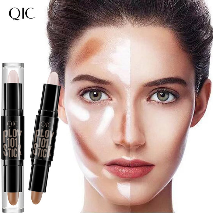 Beauty double-headed concealer stick clavicle shadow pen facial three-dimensional highlight stick concealer pen DSers