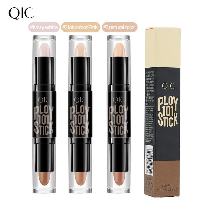 Beauty double-headed concealer stick clavicle shadow pen facial three-dimensional highlight stick concealer pen DSers