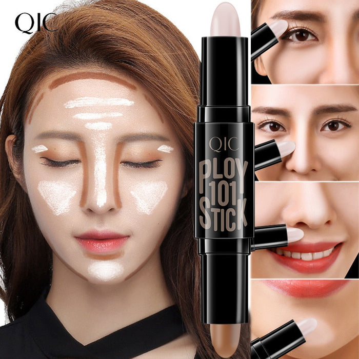 Beauty double-headed concealer stick clavicle shadow pen facial three-dimensional highlight stick concealer pen DSers