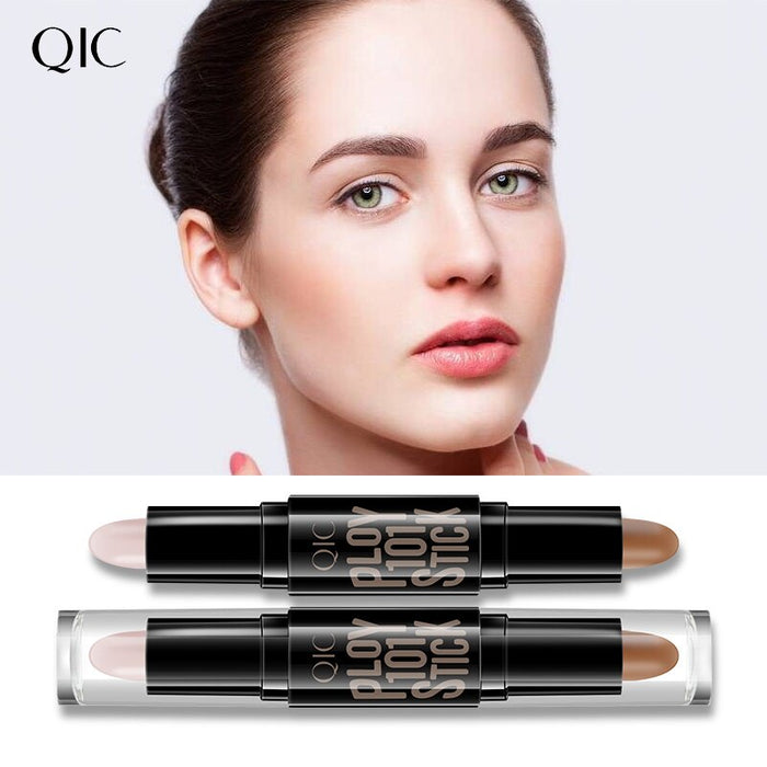 Beauty double-headed concealer stick clavicle shadow pen facial three-dimensional highlight stick concealer pen DSers