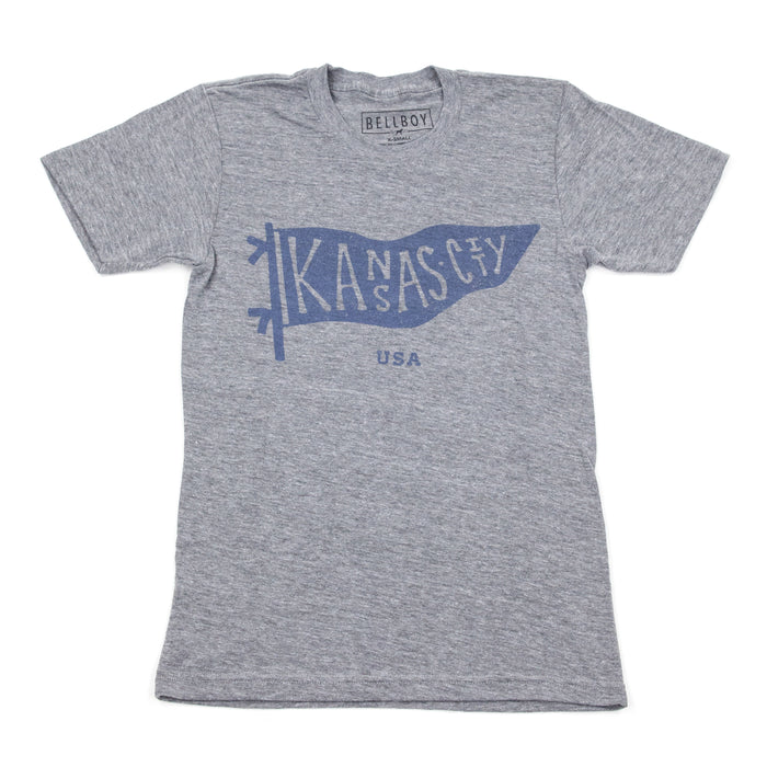 Bellboy Apparel Light Grey Pennant Tee