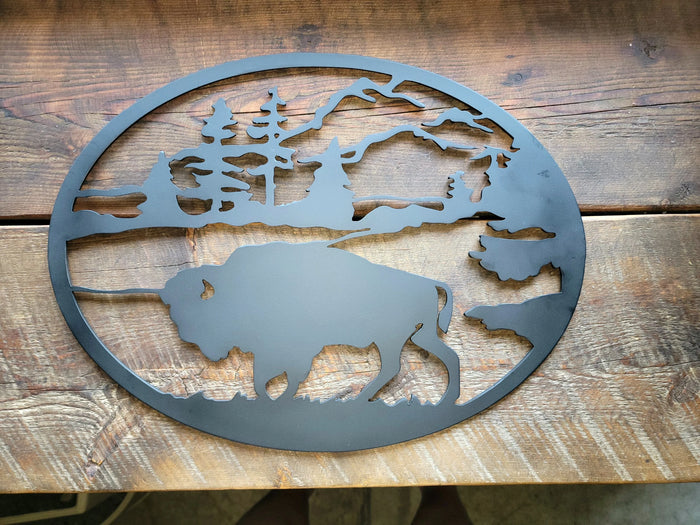 Bison Cut Out - Old West Iron