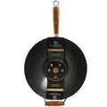 Black 35cm Non-Stick Carbon Steel Wok