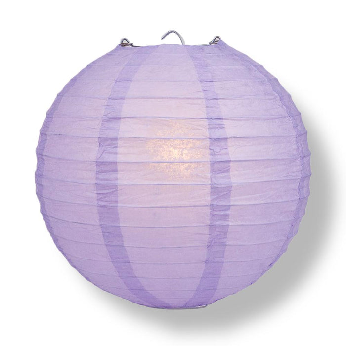30" Lavender Jumbo Round Paper Lantern, Even Ribbing, Chinese Hanging Wedding & Party Decoration - PaperLanternStore.com - Paper Lanterns, Decor, Party Lights & More
